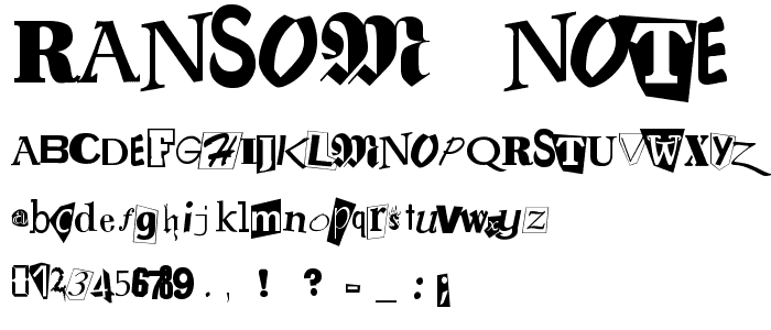 Ransom Note font